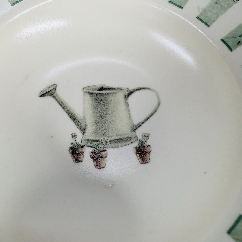 Pfaltzgraff NATUREWOOD Herbs Garden Watercan Stoneware Fruit Sauce Bowls Set 3 - Picture 11 of 16